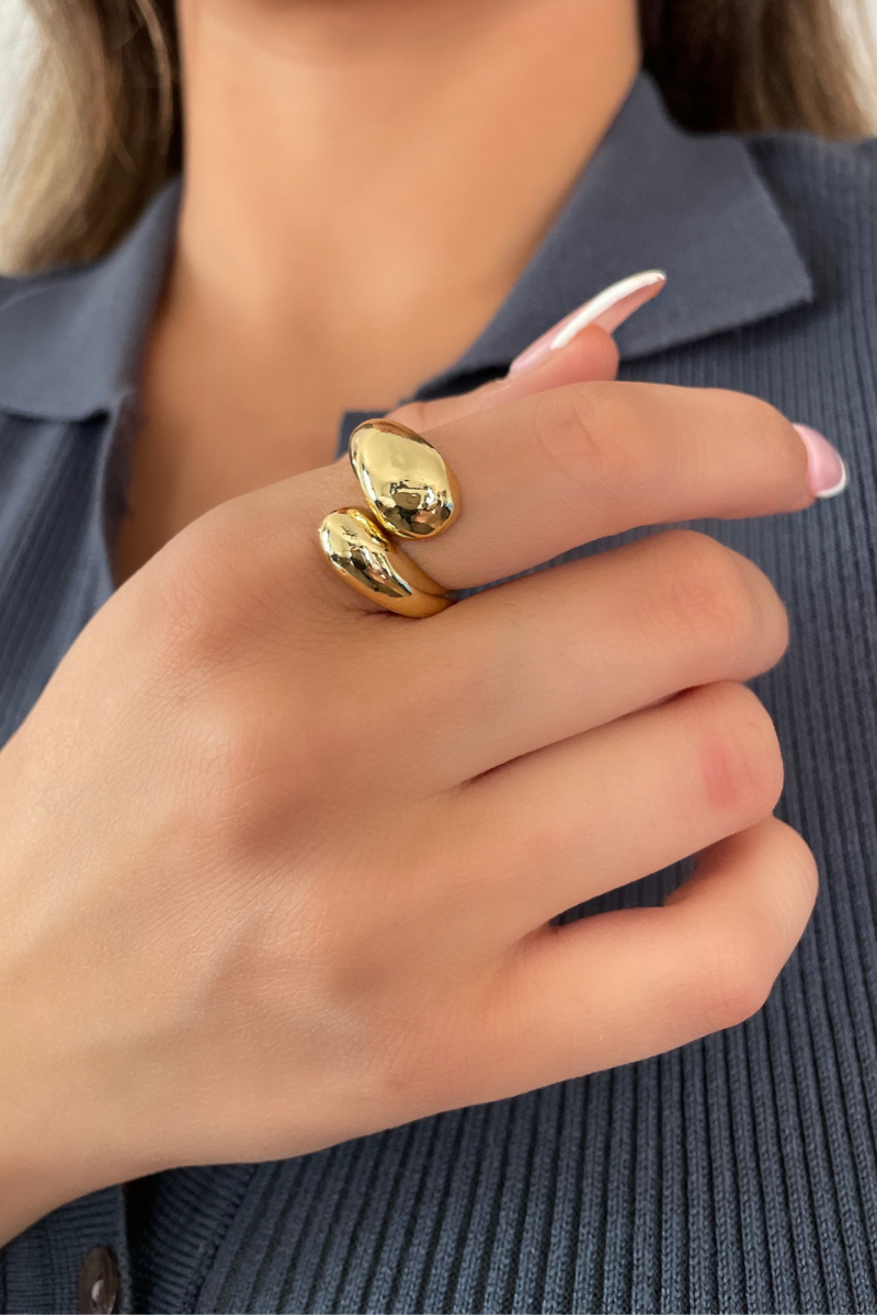 Chrome Dubble Bubble Ring